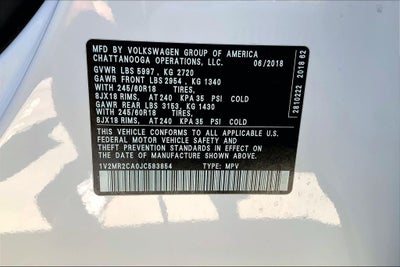 2018 Volkswagen Atlas SEL 4Motion