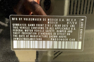 2020 Volkswagen Jetta 1.4T S