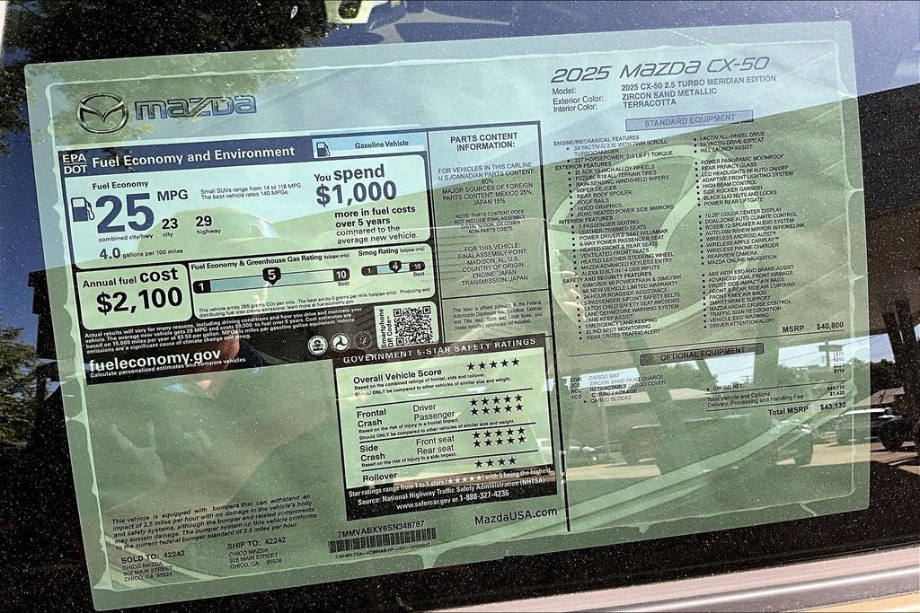 2025 Mazda Mazda CX-50 2.5 Turbo Meridian Edition AWD