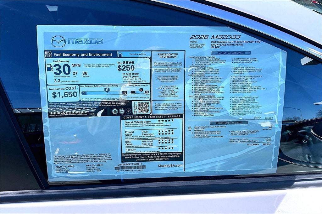 2026 Mazda Mazda3 Sedan 2.5 S Preferred