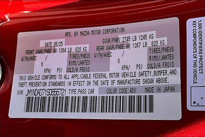 2025 Mazda Mazda MX-5 Miata Grand Touring