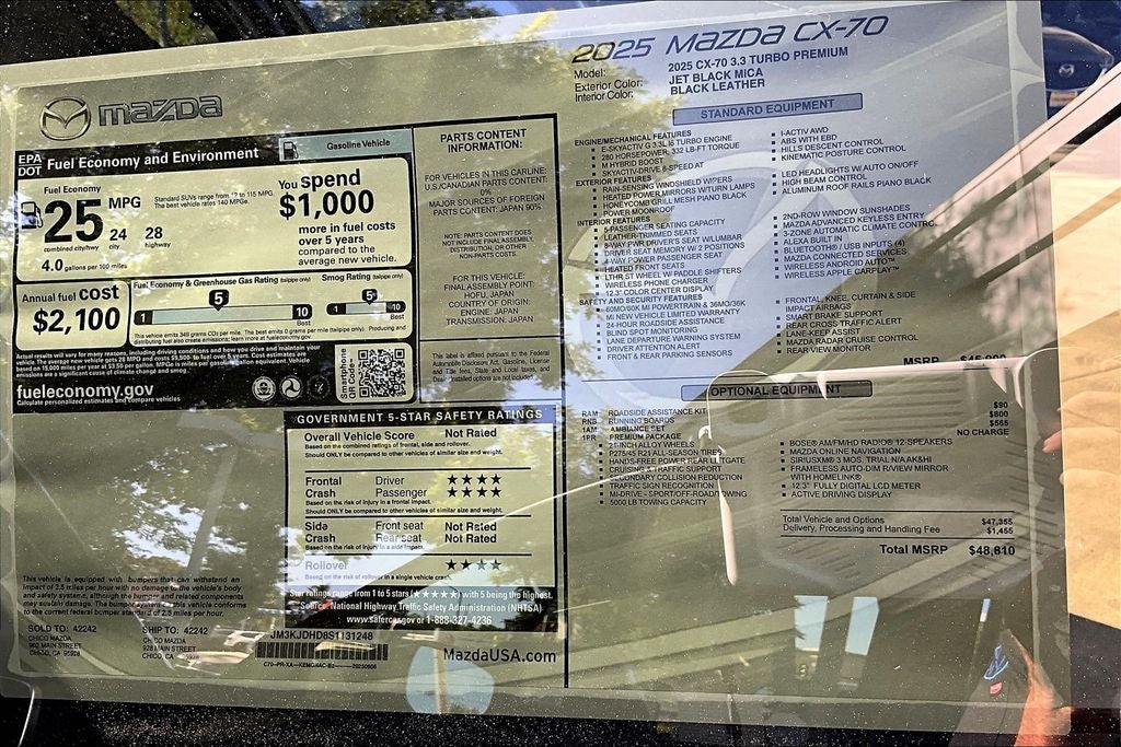 2025 Mazda Mazda CX-70 3.3 Turbo Premium AWD