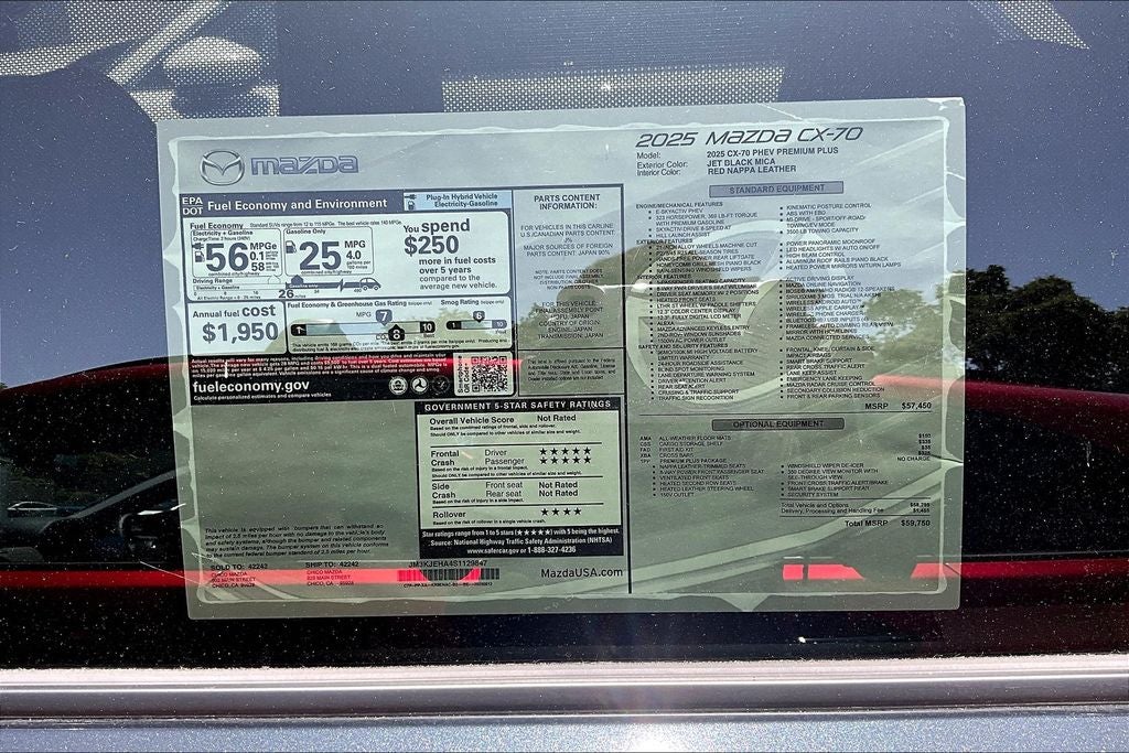 2025 Mazda Mazda CX-70 Plug-In Hybrid Premium Plus AWD