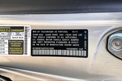 2012 Volkswagen Eos Komfort Edition