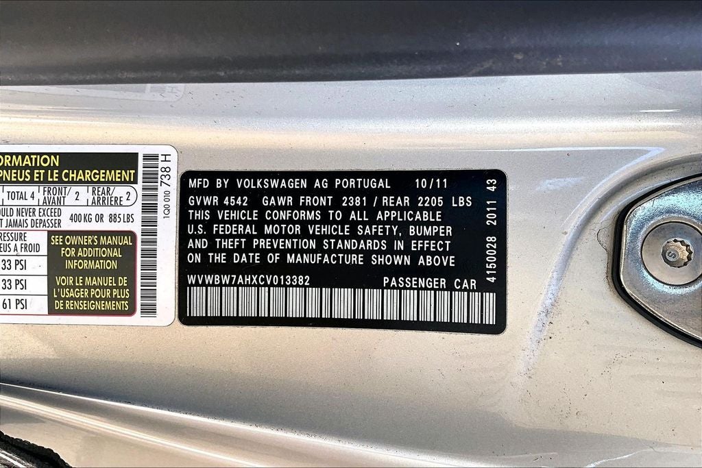 2012 Volkswagen Eos Komfort Edition