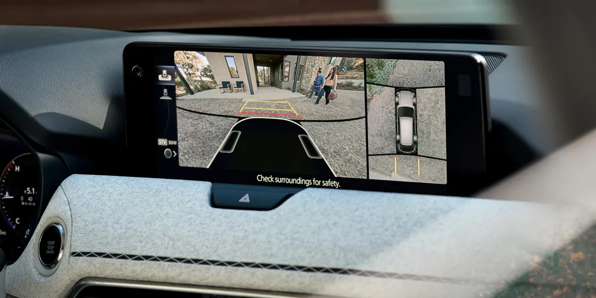 2027 Mazda CX-90 360° View Monitor on the center display | Chico Mazda in Chico CA
